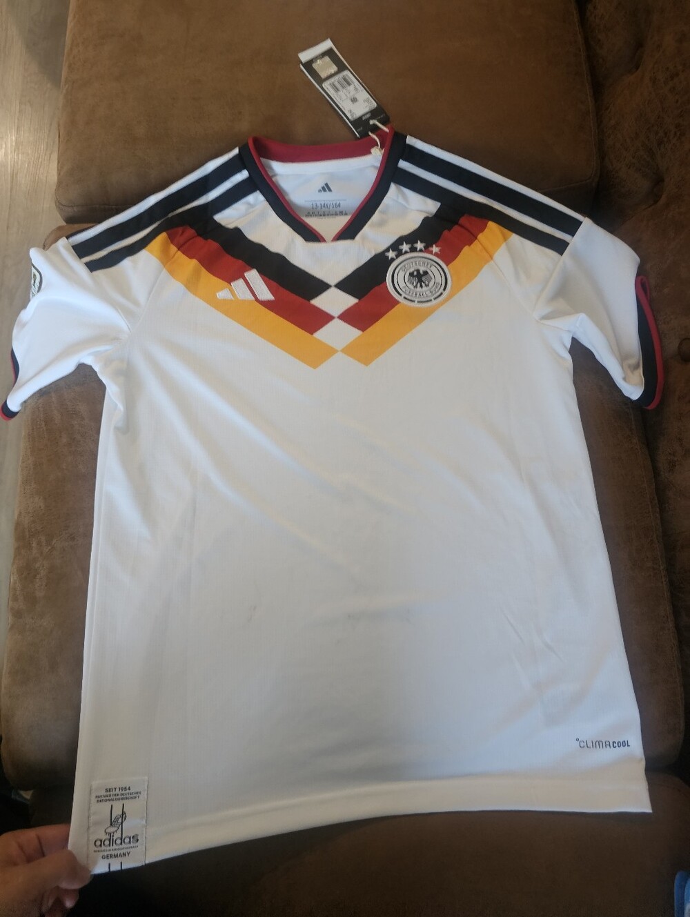 Adidas Germany National Team Jersey - White, Black & Red